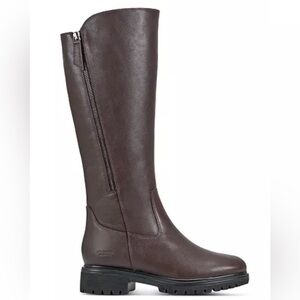 New Rockport Ivette Tall Side-Zip Riding Boot - Dark Brown Sz 9.5 M